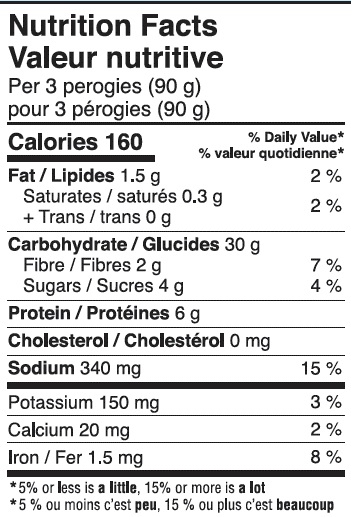 Pepperoni Pizza Snack Nutritional Panel July 2025